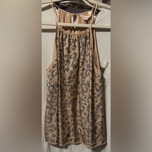 Rebecca Taylor Leopard Embezzled Halter Tank - Picture 4 of 6